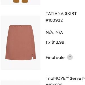 NWOT Aritzia Sunday Best Tatiana Mini Skirt, Sz. 0